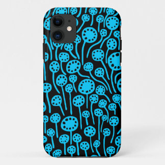 090512 Sky Blue on Black iPhone 11 Case