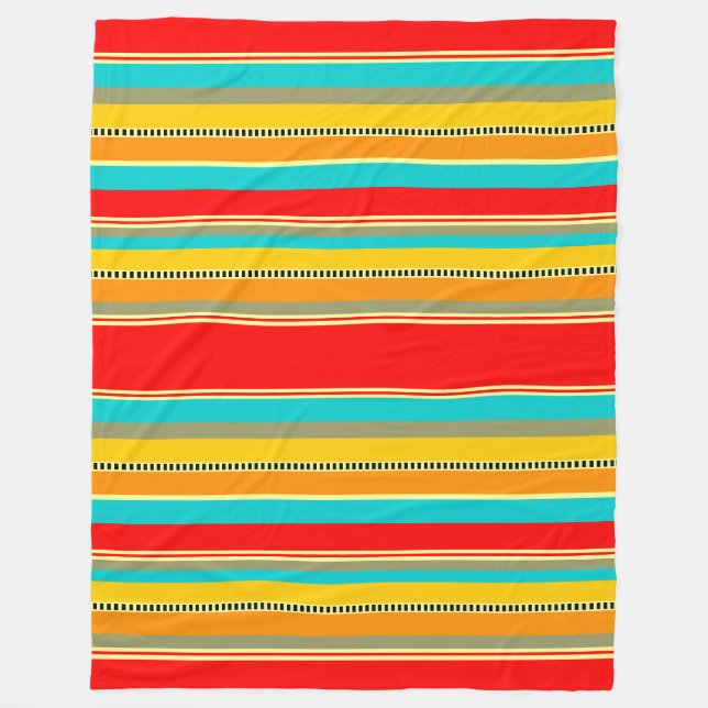 091214 Striped 02 Fleece Blanket (Front)