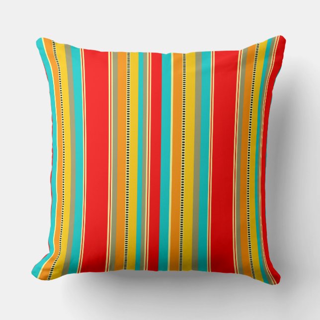 091214 Vertical Strip Throw Pillow (Front)