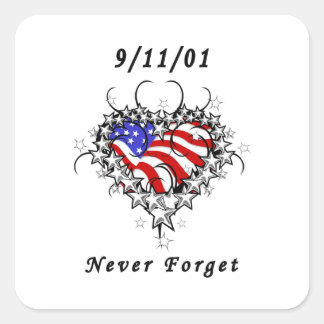 09/11/01 Never Forget Square Sticker