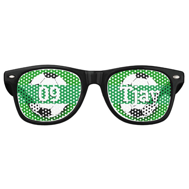 09 nom Soccer retro Shades /Fun Party Lunettes de  (Devant)