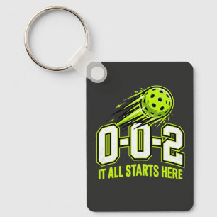 0-0-2 Pickleball Keychain - Funny Score Gift