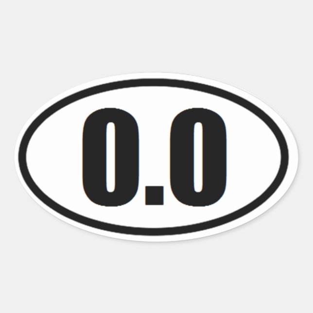 0,0 autocollants ovales (Devant)
