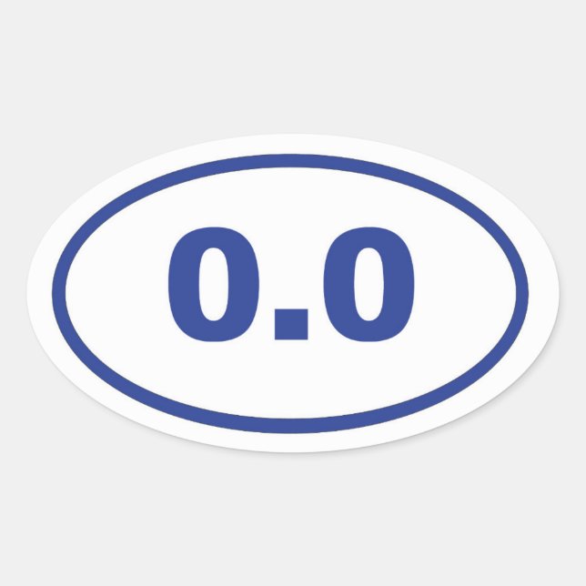 0.0 blue oval sticker (Front)