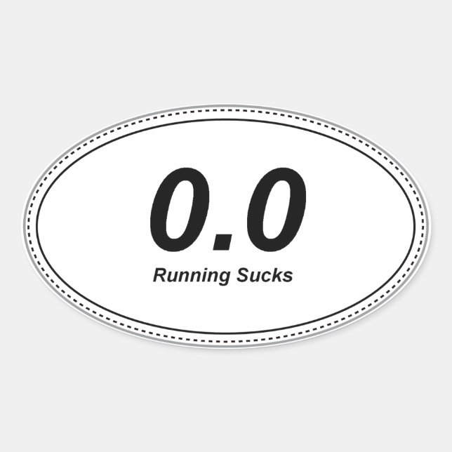 0.0 Sticker Oval Bumper Coureur Sucks! (Devant)