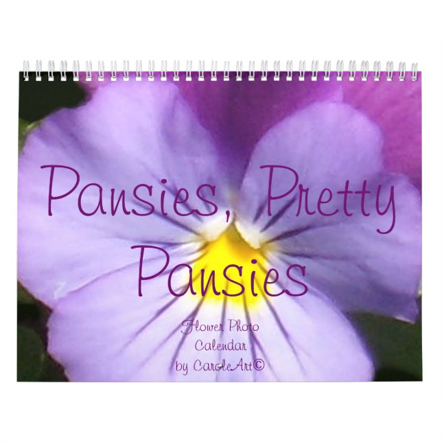 0 2014 Pansies, Pretty Pansies Calendar (Cover)