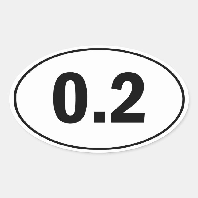 0,2 Mile Drôle Sticker Runny (Devant)