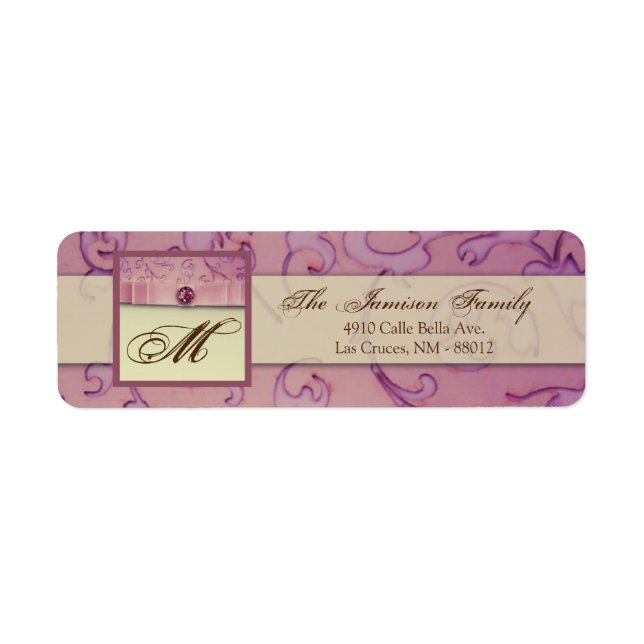 0,75 po x 2,25 po Adresse de retour Bijou d'Améthy (Devant)