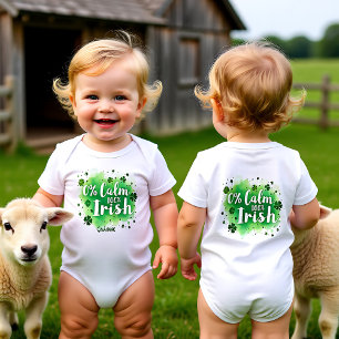 0% Calm, 100% Irish  for Spirited Sprouts Baby Bodysuit