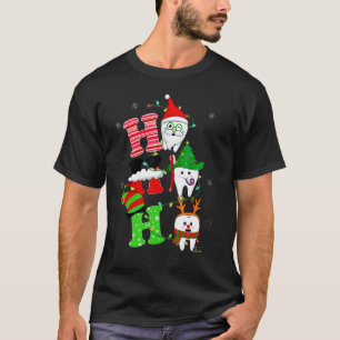 0 Ho Ho Ho Dentist Christmas Funny Teeth Dentist S T-Shirt