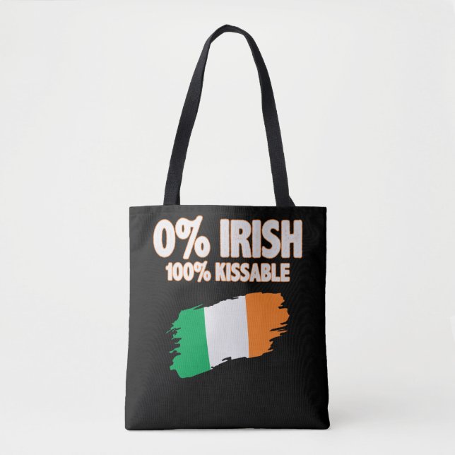 0% Irish 100% Kissable Tote Bag (Front)