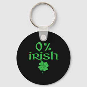 0% Irish Patrick's Day Shamrock Clover Family Grou Keychain