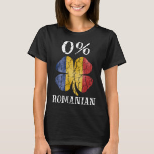 0 Irish Romanian St Patrick s Day Shamrock Pattys T-Shirt