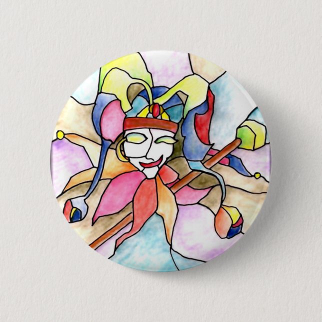 0 - Jester 2 Inch Round Button (Front)