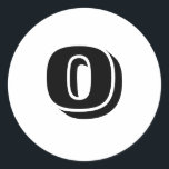 0 Large Round White Number Stickers by Janz<br><div class="desc">Custom Number Designs by Janz © 2008-2017 Jan Fitzgerald. All rights reserved. Graphic Design, Artwork, & Photography by Jan & Michael Fitzgerald... . 4 sheets SOLD to date ;-)</div>