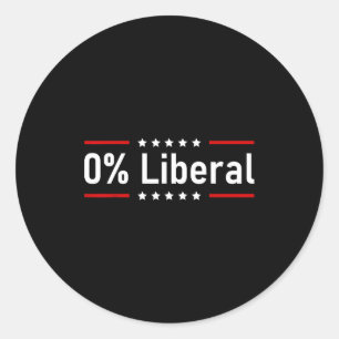 0% Liberal - Zero Percent Statement Classic Round Sticker