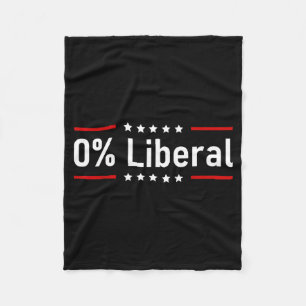 0% Liberal - Zero Percent Statement  Fleece Blanket