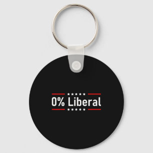 0% Liberal - Zero Percent Statement  Keychain