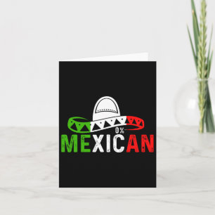 0% Mexican Cinco De Mayo Fiesta Sombrero Funny 0%  Card