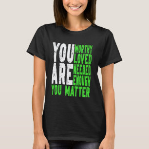 0 Motivational Support Warrior Mental Health Aware T-Shirt