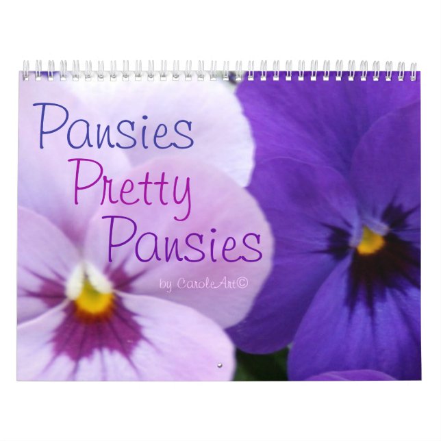 0 Pansies, Pretty Pansies 18 Months Calendar (Cover)