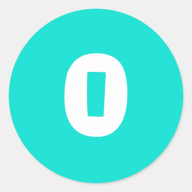 Numerical Stickers Zazzle CA