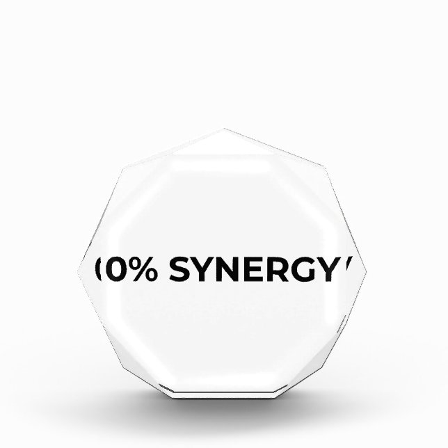 0% Synergy Minimalist Acrylic Desk Block (Front)