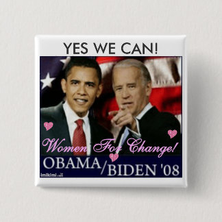 0_, YES WE CAN! 2 INCH SQUARE BUTTON