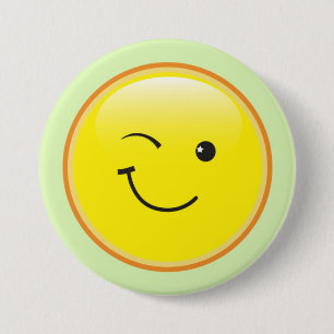 0smiley_winking 3 inch round button