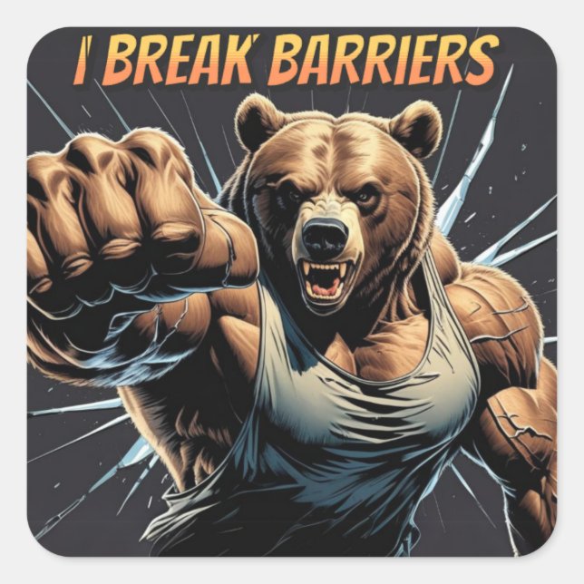 0so muscular - Beat your limits every morning Square Sticker (Front)