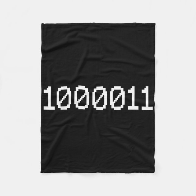 1000011 Binary Code For 67 Funny Tech Meme Compute Fleece Blanket (Front)