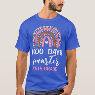 1000 Days smarter 5th grade pastel rainbow student T-Shirt