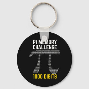 1000 Digits Of Pi Memory Challenge - Pi Day Keychain