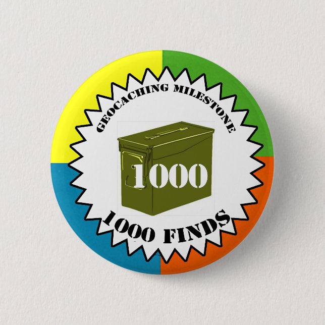 1000 Finds Milestone Button (Front)