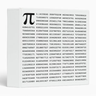 1000 First Digits Pi Number Mathematical symbol Binder