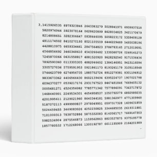 1000 First Digits Pi Number Mathematical symbol Binder