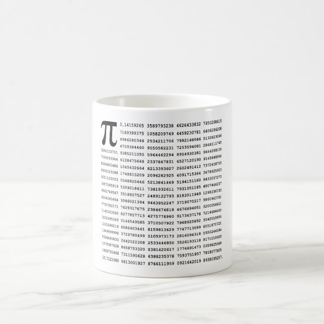 1000 First Digits Pi Number | Mathematical symbol Coffee Mug (Center)