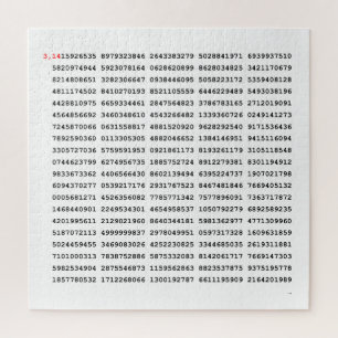 1000 First Digits Pi Number   Mathematical symbol Jigsaw Puzzle