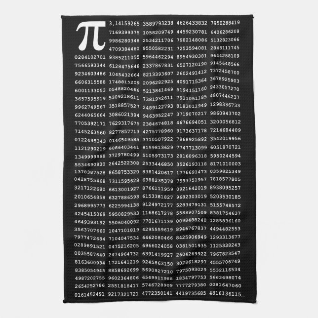 1000 First Digits Pi Number | Mathematical symbol Kitchen Towel (Vertical)