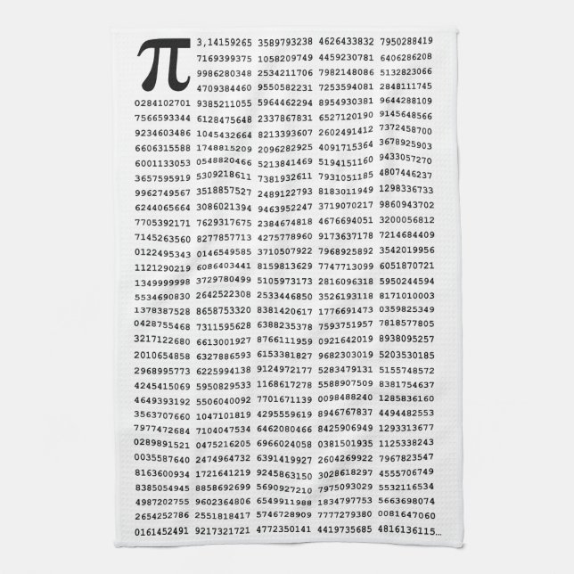 1000 First Digits Pi Number | Mathematical symbol Kitchen Towel (Vertical)