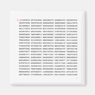 1000 First Digits Pi Number   Mathematical symbol Magnet