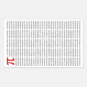 1000 First Digits Pi Number   Mathematical symbol Sticker