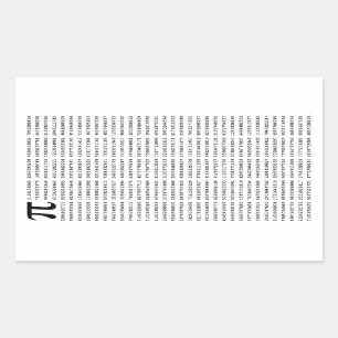 1000 First Digits Pi Number   Mathematical symbol Sticker