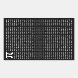 1000 First Digits Pi Number Mathematical symbol Sticker