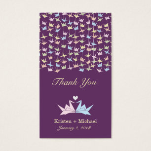 1000 Hanging Origami Paper Cranes Wedding (Purple)