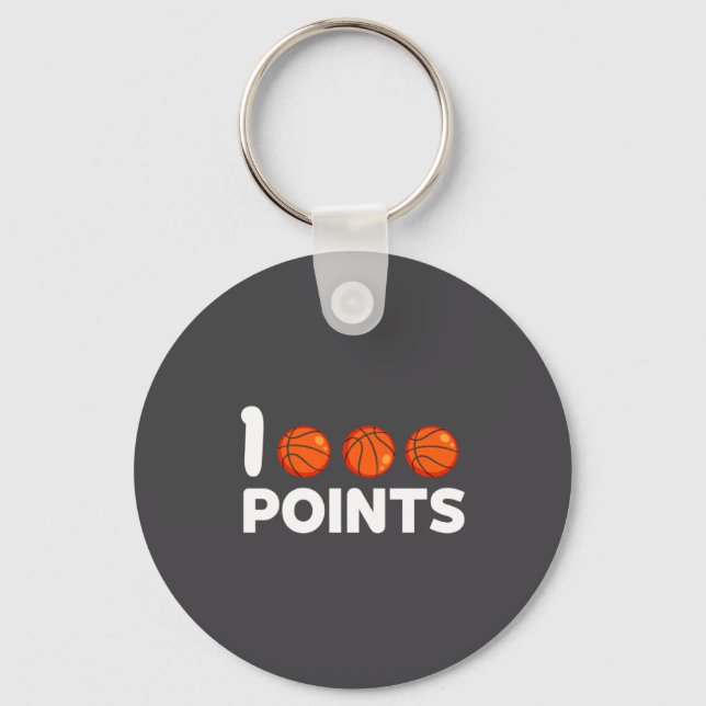 1000 Ints Basketball Scorer High School Basketba _ Keychain (Front)