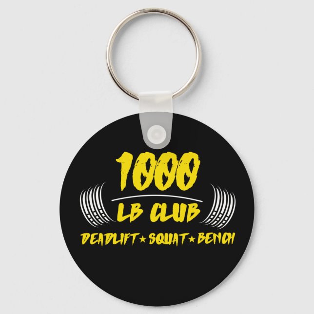 1000 LB Club Deadlift Squat Bench Sleeveless Keychain (Front)