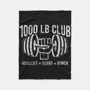 1000 Lbs Club Powerlifting Muscle Bodybuilding Gif Fleece Blanket