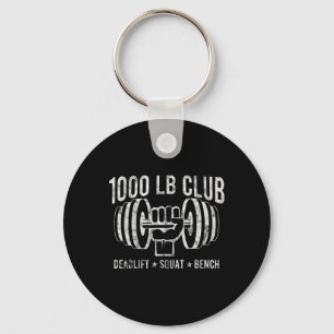 1000 Lbs Club Powerlifting Muscle Bodybuilding Gif Keychain