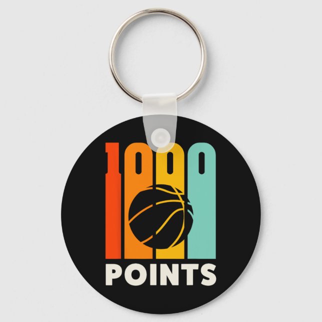 1000 Points Bysketbyll Scorer High School Bysketby Keychain (Front)